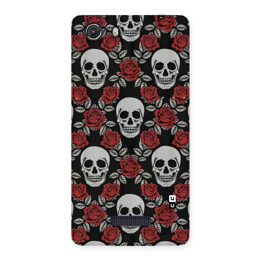Grey Skulls Back Case for Micromax Unite 3