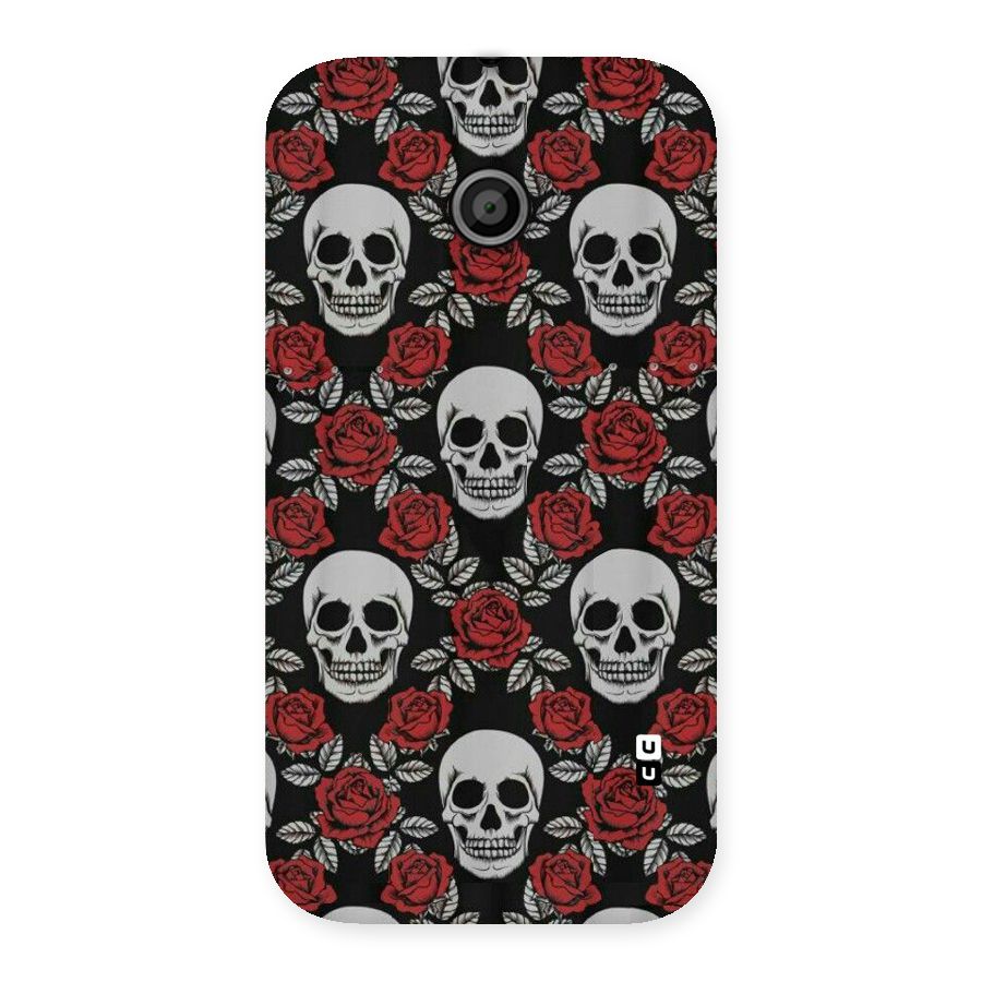Grey Skulls Back Case for Moto E