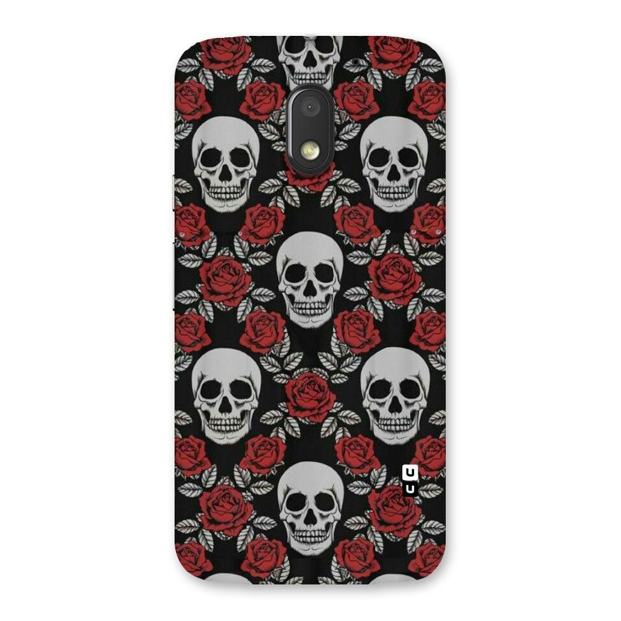 Grey Skulls Back Case for Moto E3 Power