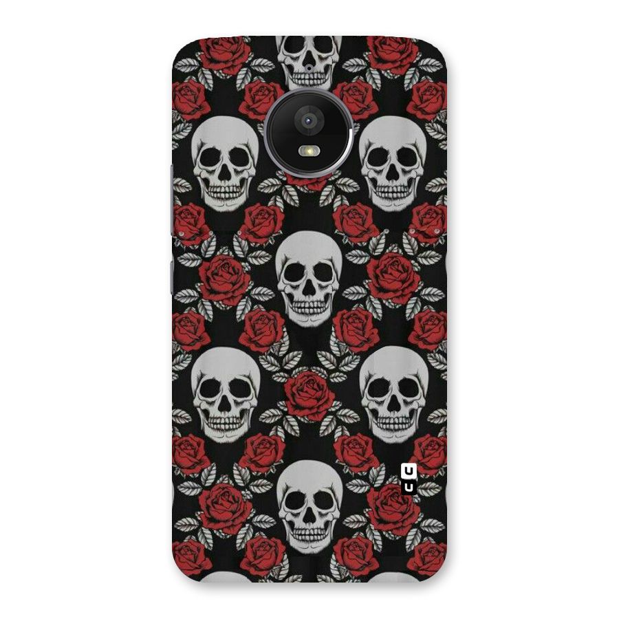 Grey Skulls Back Case for Moto E4 Plus