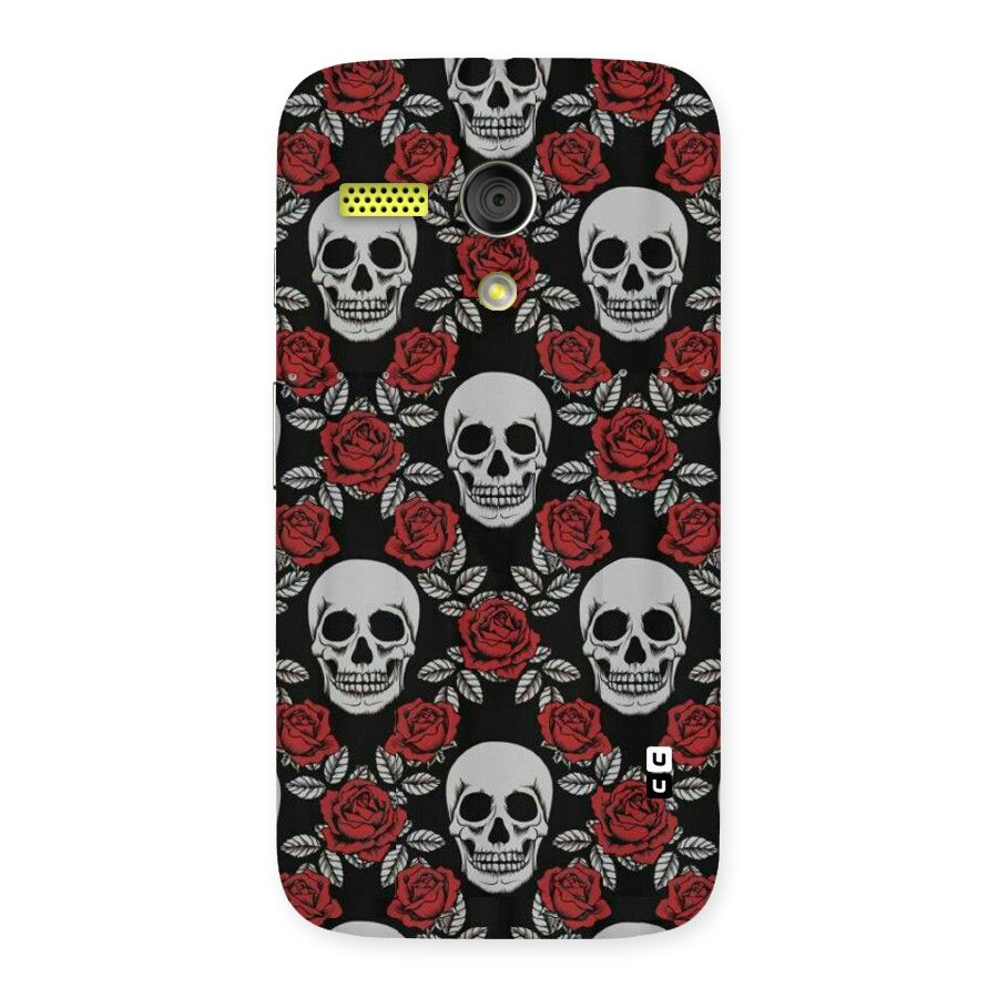 Grey Skulls Back Case for Moto G