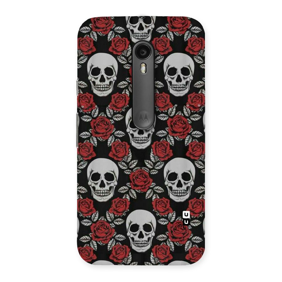 Grey Skulls Back Case for Moto G3