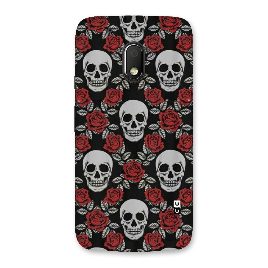 Grey Skulls Back Case for Moto G4 Play