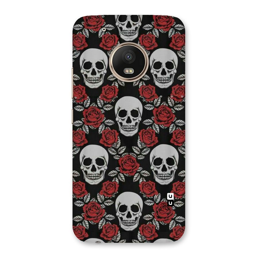 Grey Skulls Back Case for Moto G5 Plus