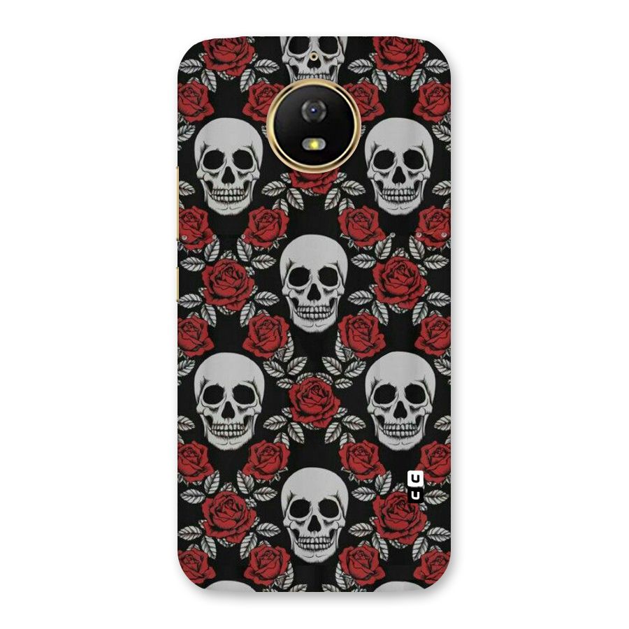 Grey Skulls Back Case for Moto G5s