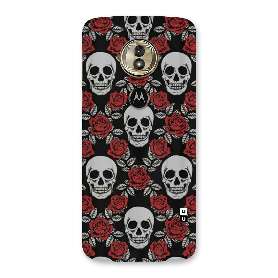 Grey Skulls Back Case for Moto G6 Play