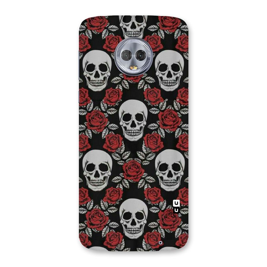 Grey Skulls Back Case for Moto G6 Plus