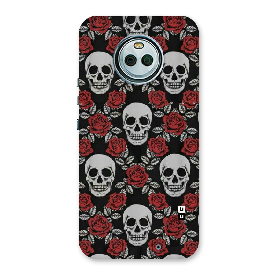Grey Skulls Back Case for Moto X4