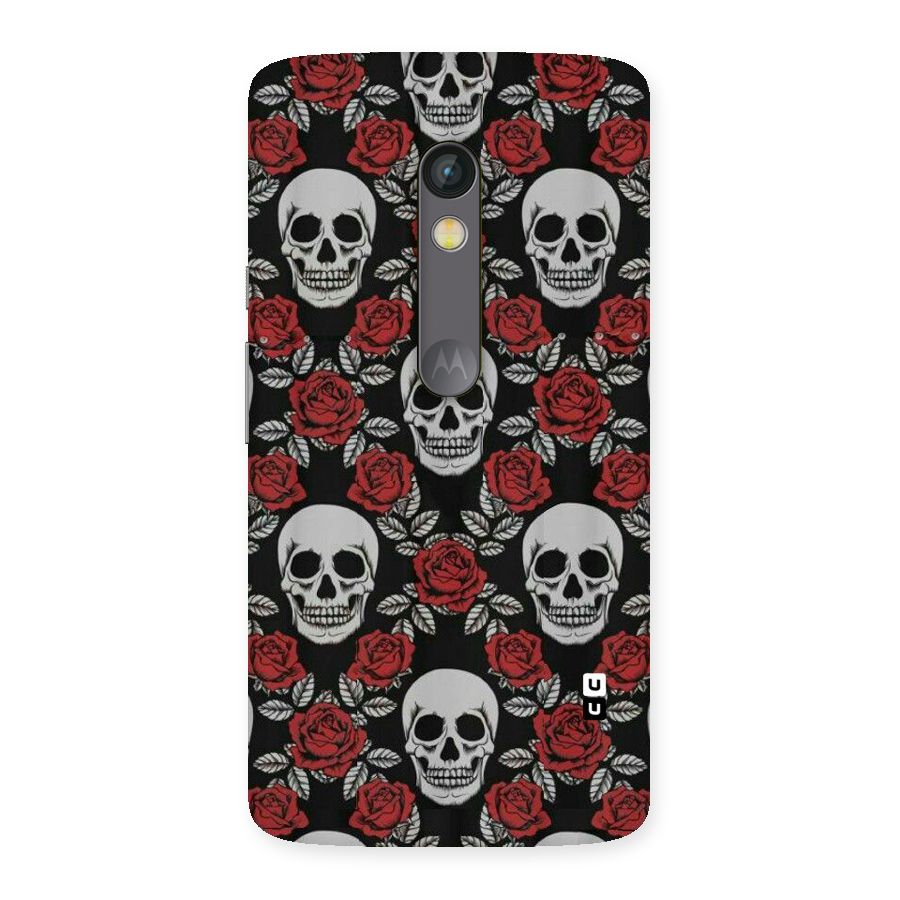 Grey Skulls Back Case for Moto X Play
