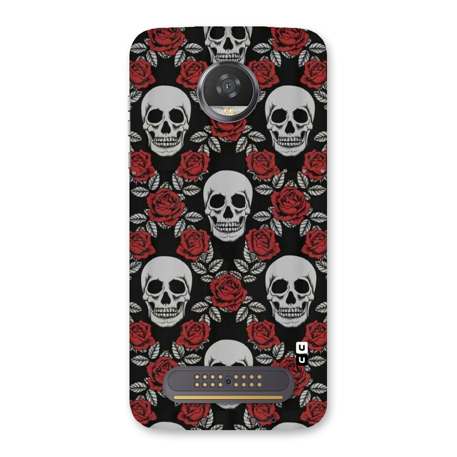 Grey Skulls Back Case for Moto Z2 Play