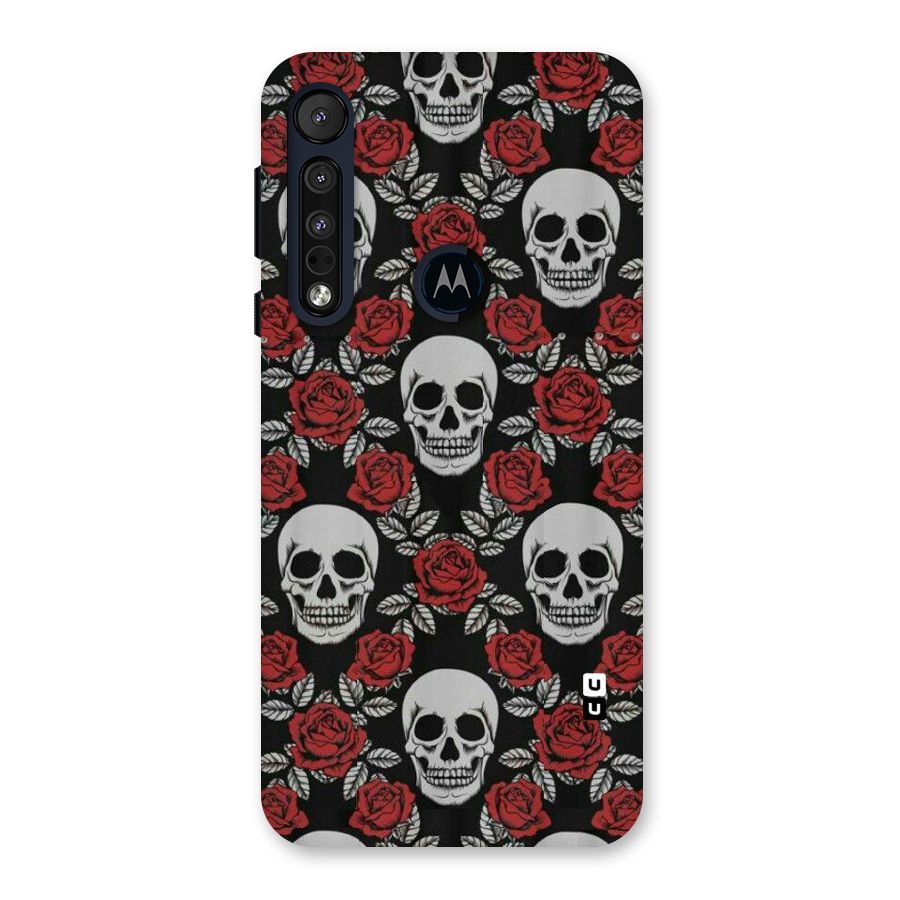 Grey Skulls Back Case for Motorola One Macro