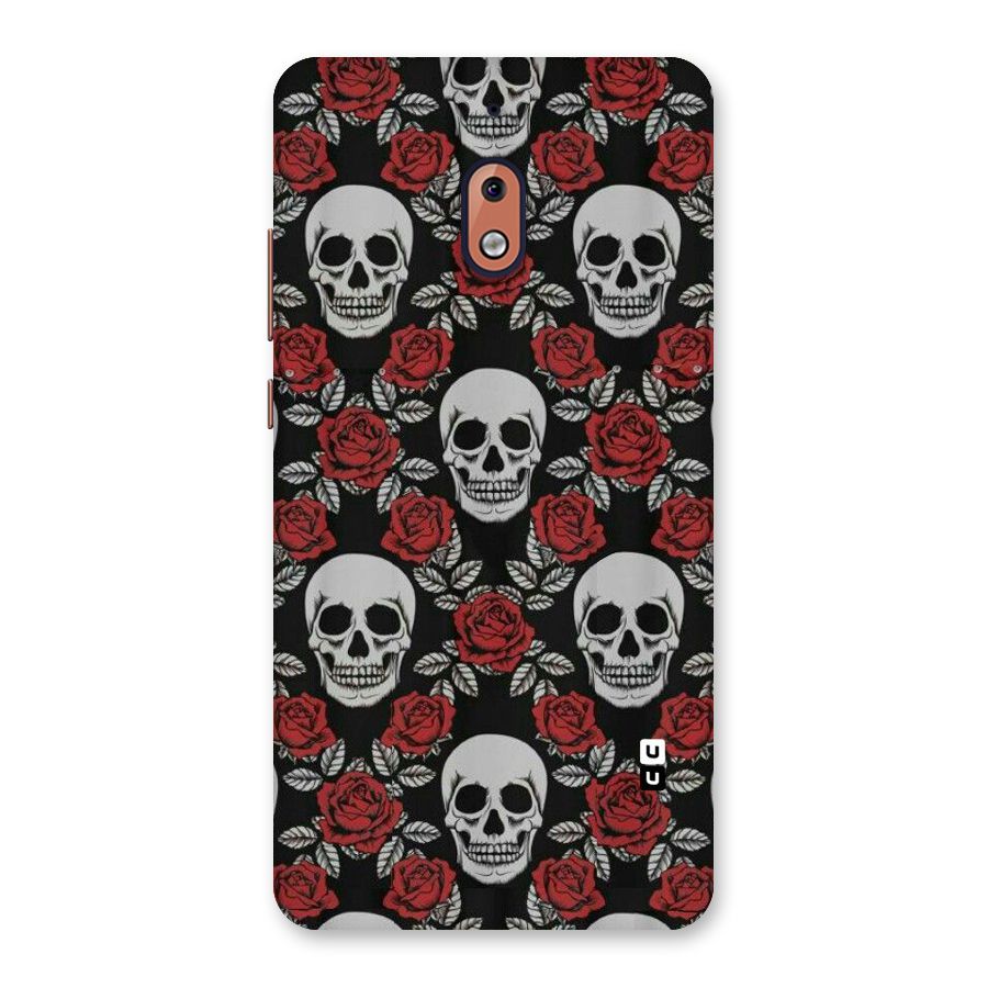 Grey Skulls Back Case for Nokia 2.1