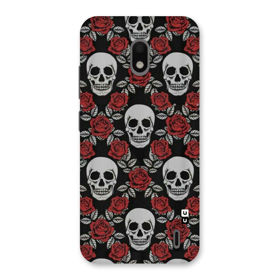 Grey Skulls Back Case for Nokia 2.2