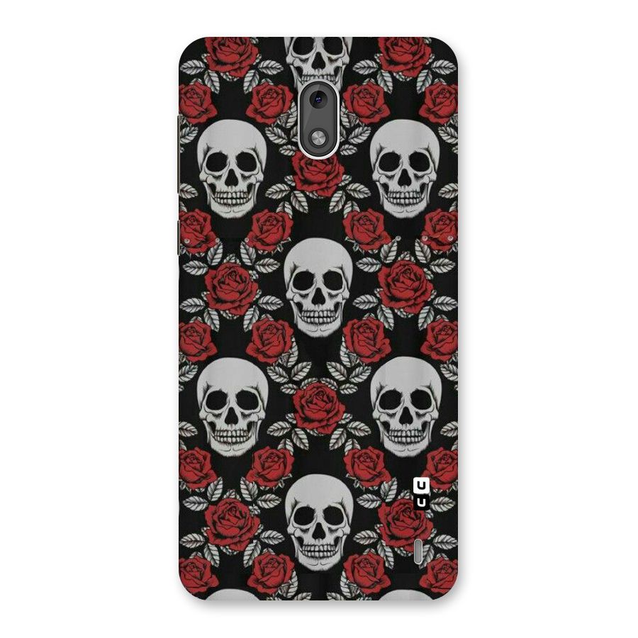 Grey Skulls Back Case for Nokia 2