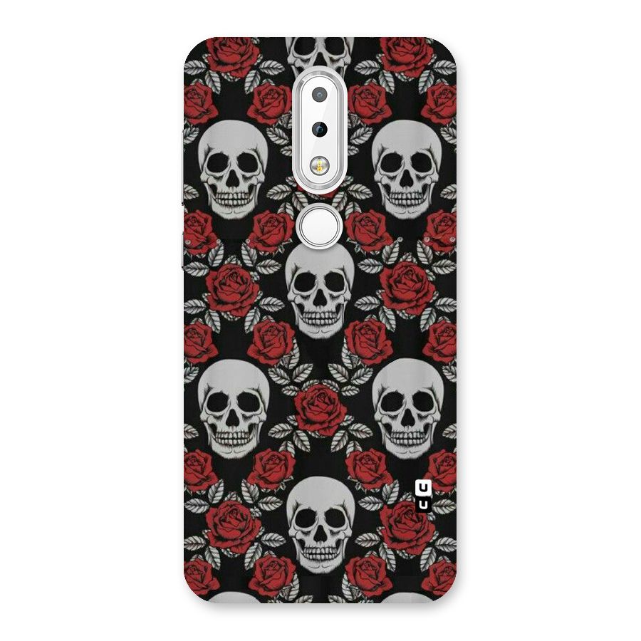 Grey Skulls Back Case for Nokia 6.1 Plus