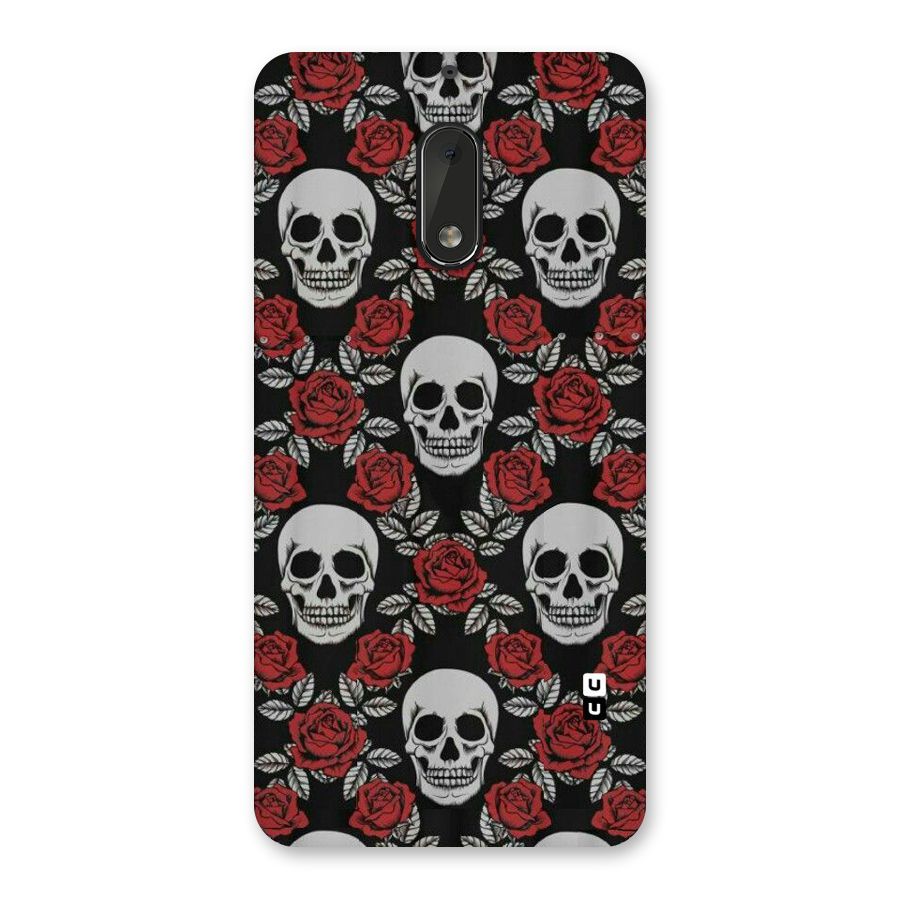 Grey Skulls Back Case for Nokia 6