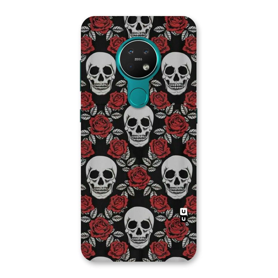 Grey Skulls Back Case for Nokia 7.2