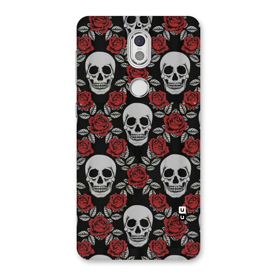 Grey Skulls Back Case for Nokia 7