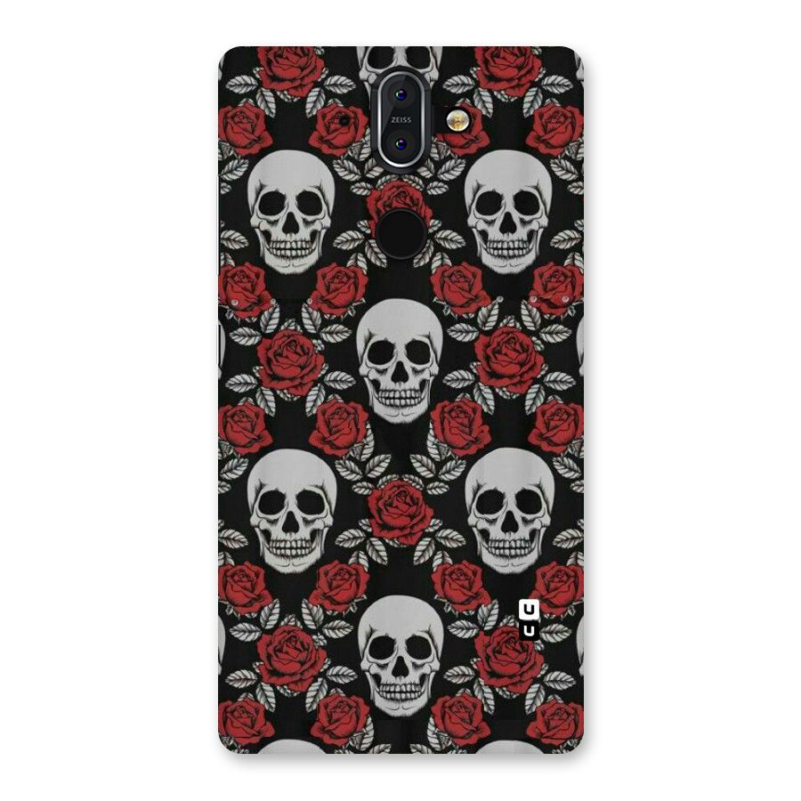 Grey Skulls Back Case for Nokia 8 Sirocco