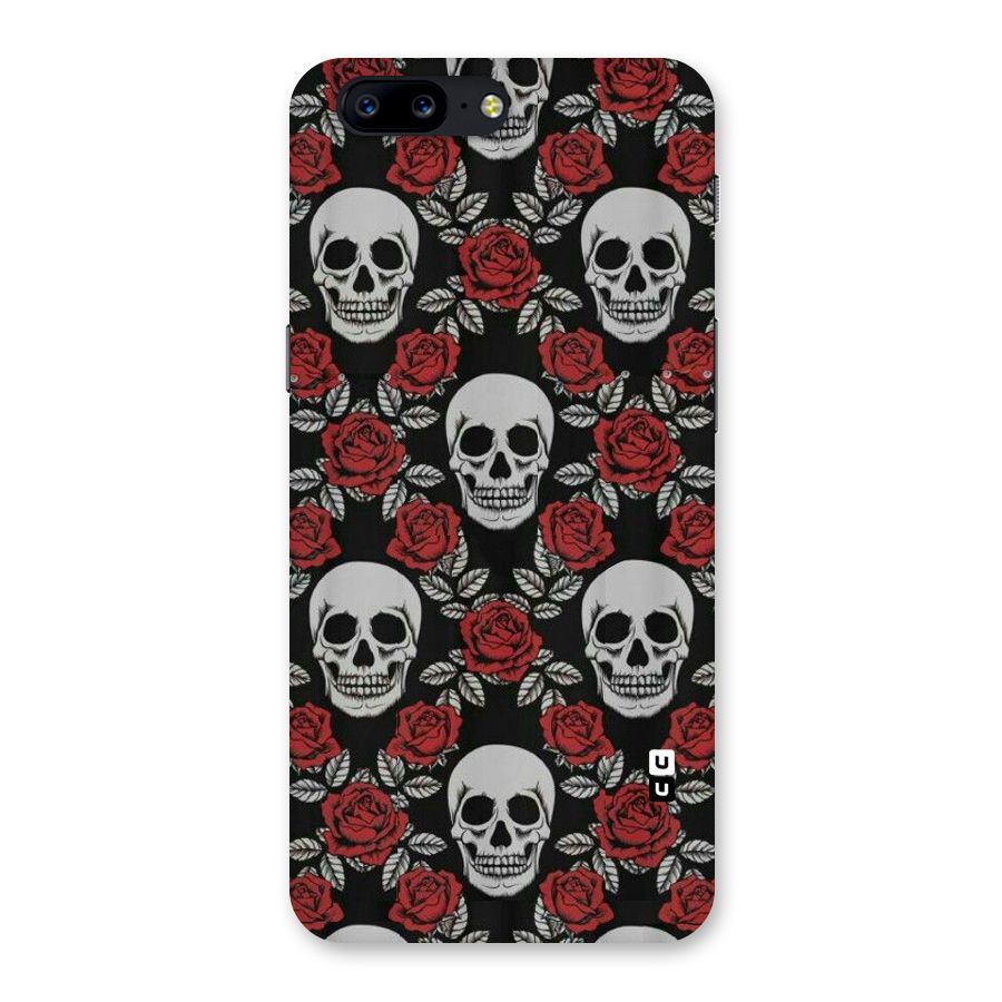 Grey Skulls Back Case for OnePlus 5