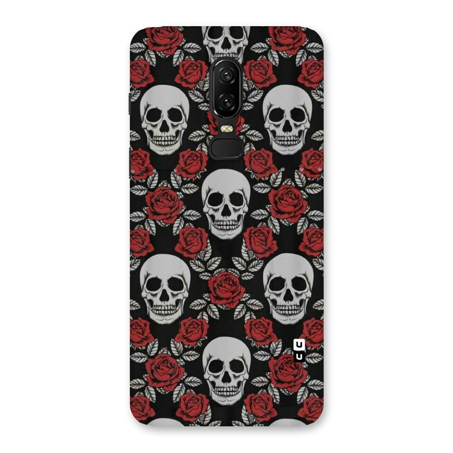 Grey Skulls Back Case for OnePlus 6