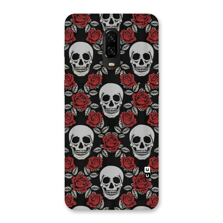 Grey Skulls Back Case for OnePlus 6T
