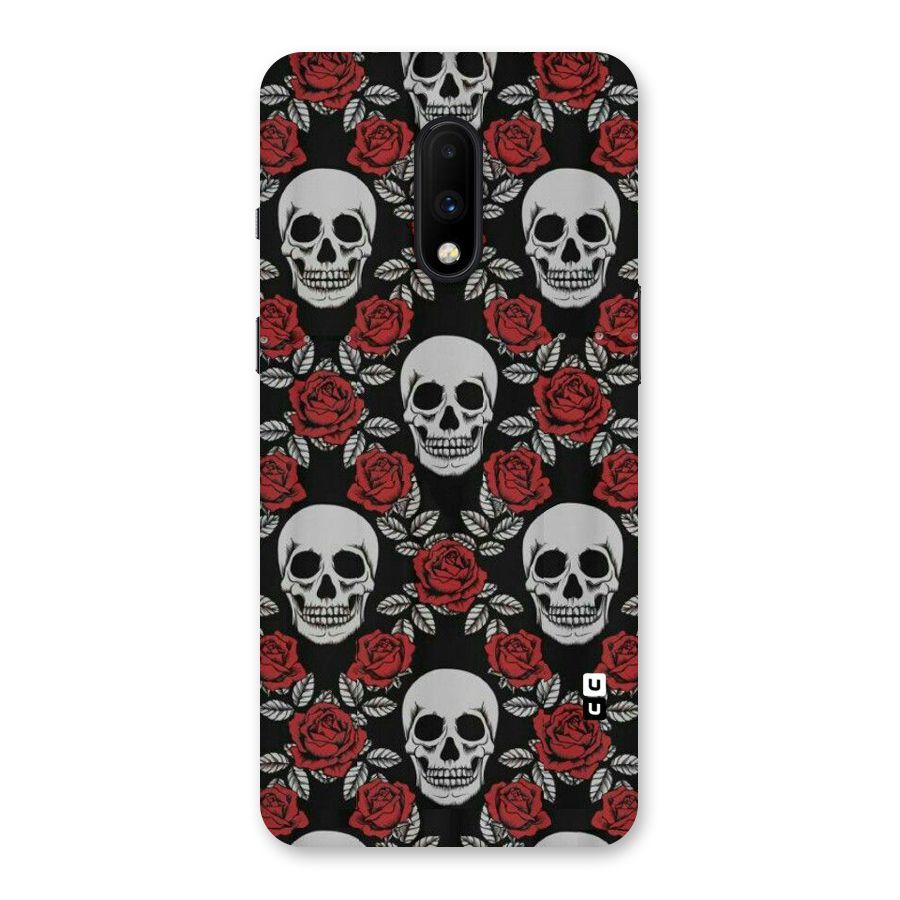 Grey Skulls Back Case for OnePlus 7