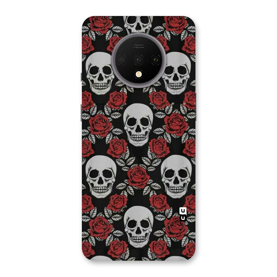 Grey Skulls Back Case for OnePlus 7T