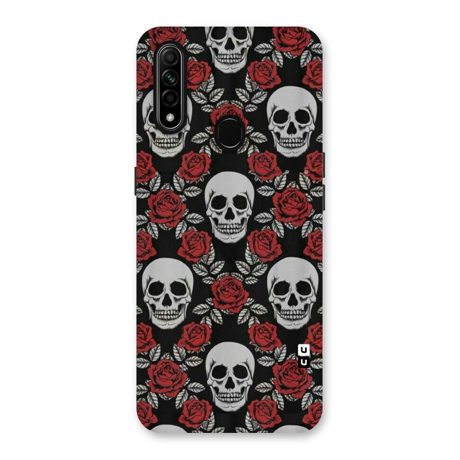 Grey Skulls Back Case for Oppo A31