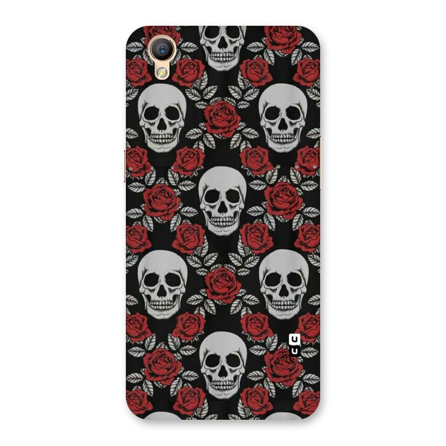 Grey Skulls Back Case for Oppo A37