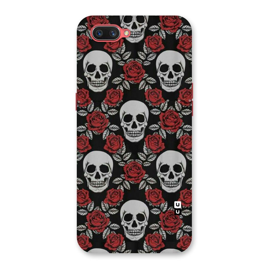 Grey Skulls Back Case for Oppo A3s