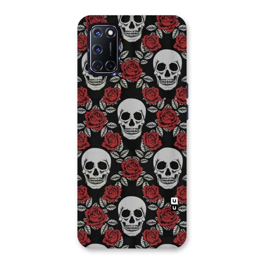 Grey Skulls Back Case for Oppo A52