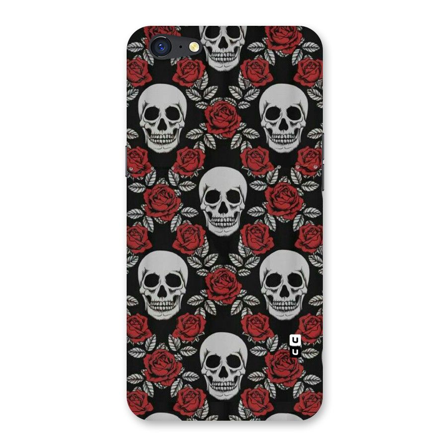 Grey Skulls Back Case for Oppo A71