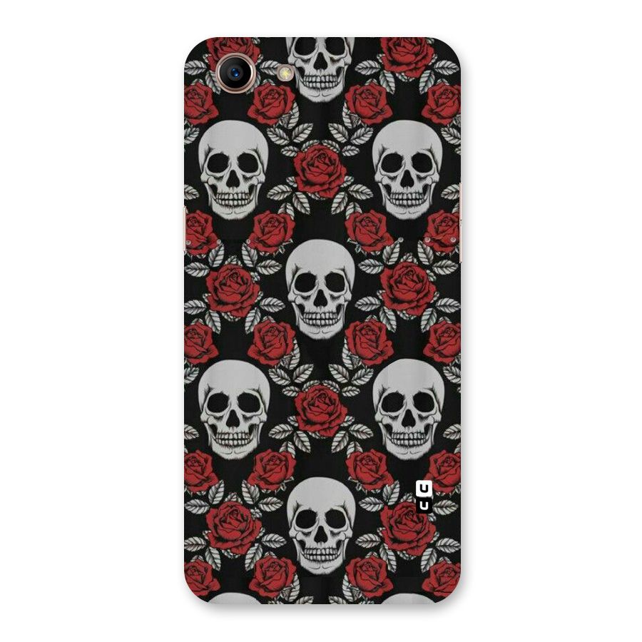 Grey Skulls Back Case for Oppo A83 (2018)