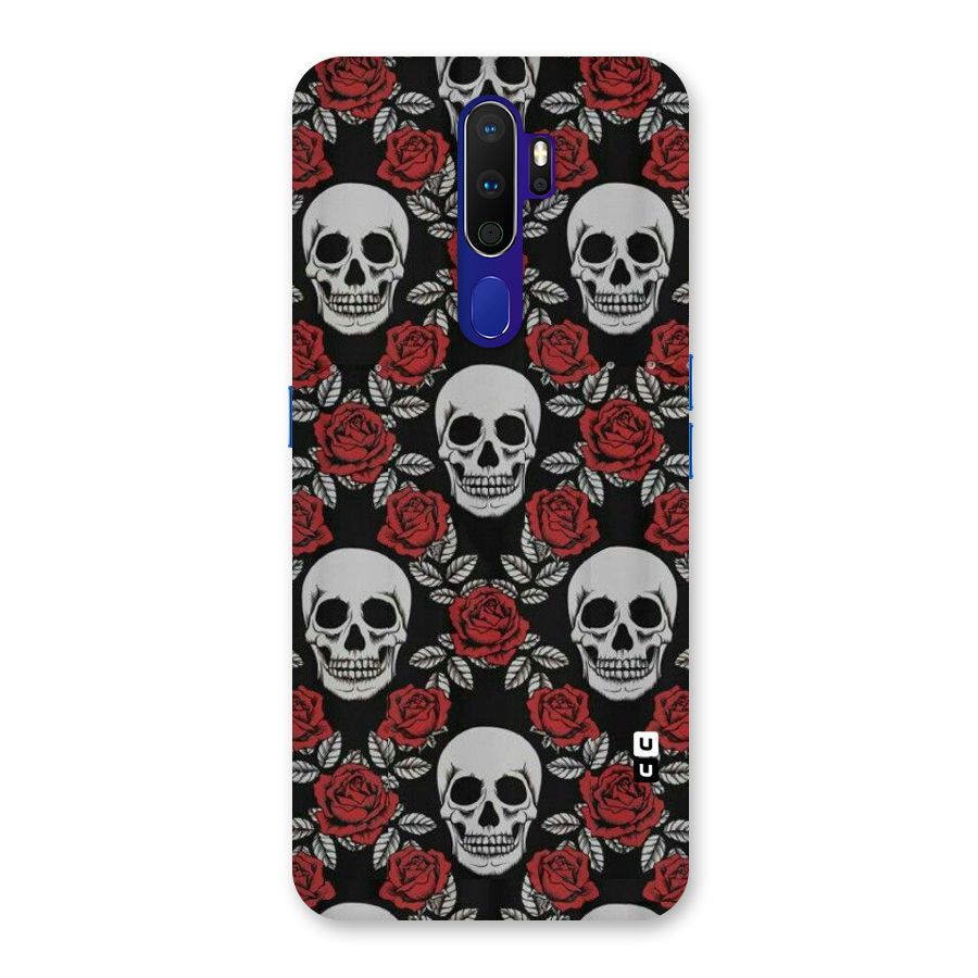 Grey Skulls Back Case for Oppo A9 (2020)