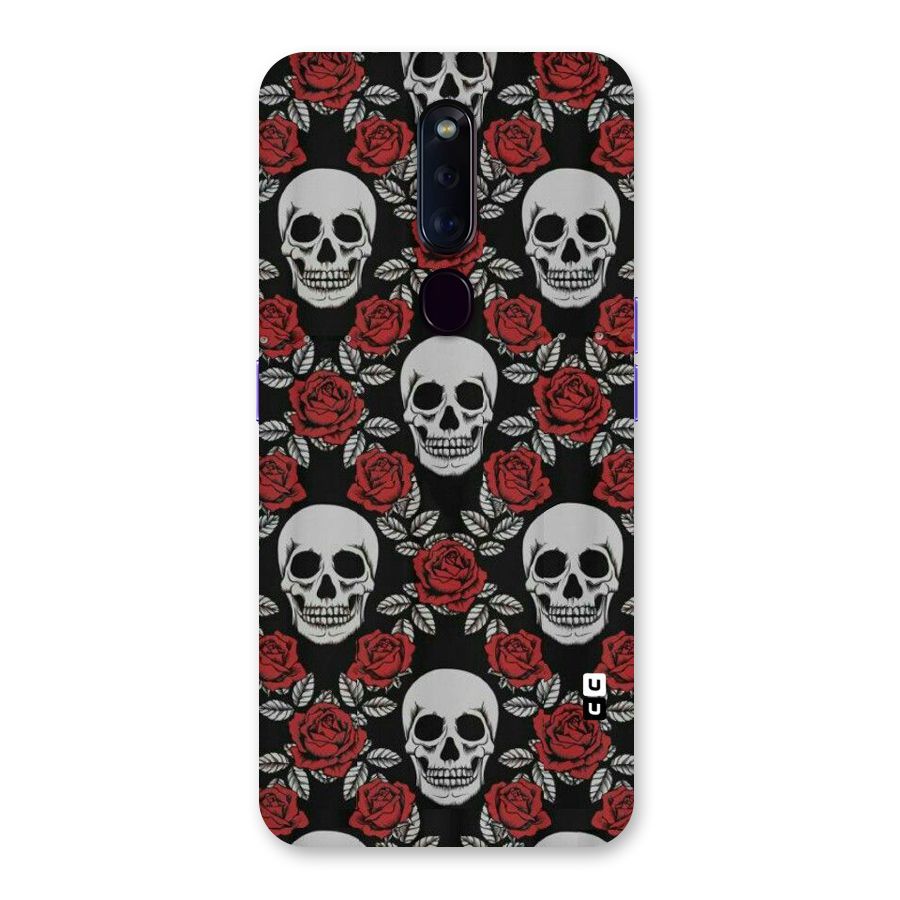 Grey Skulls Back Case for Oppo F11 Pro