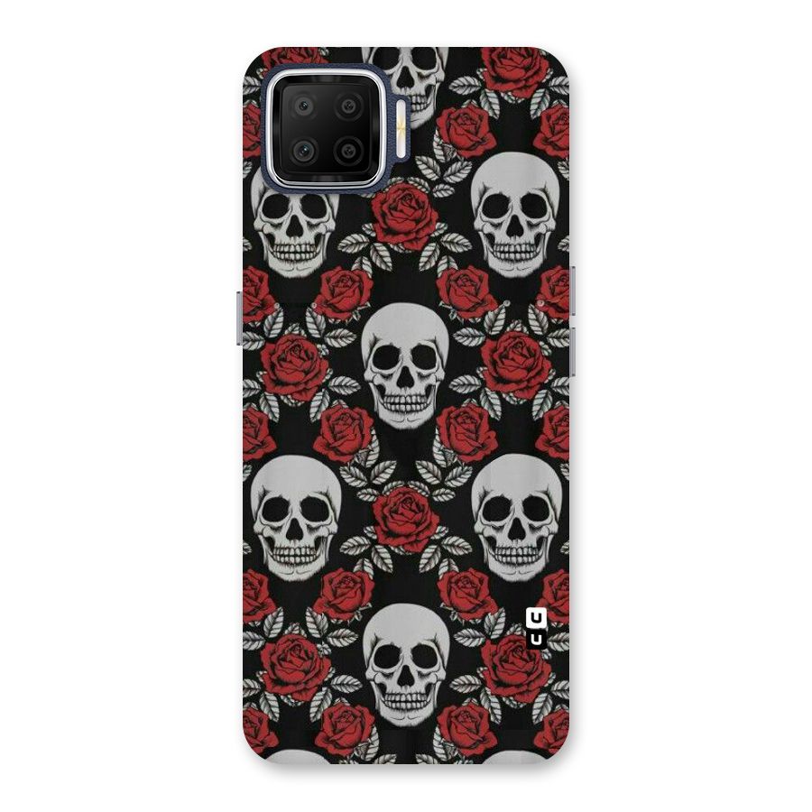 Grey Skulls Back Case for Oppo F17