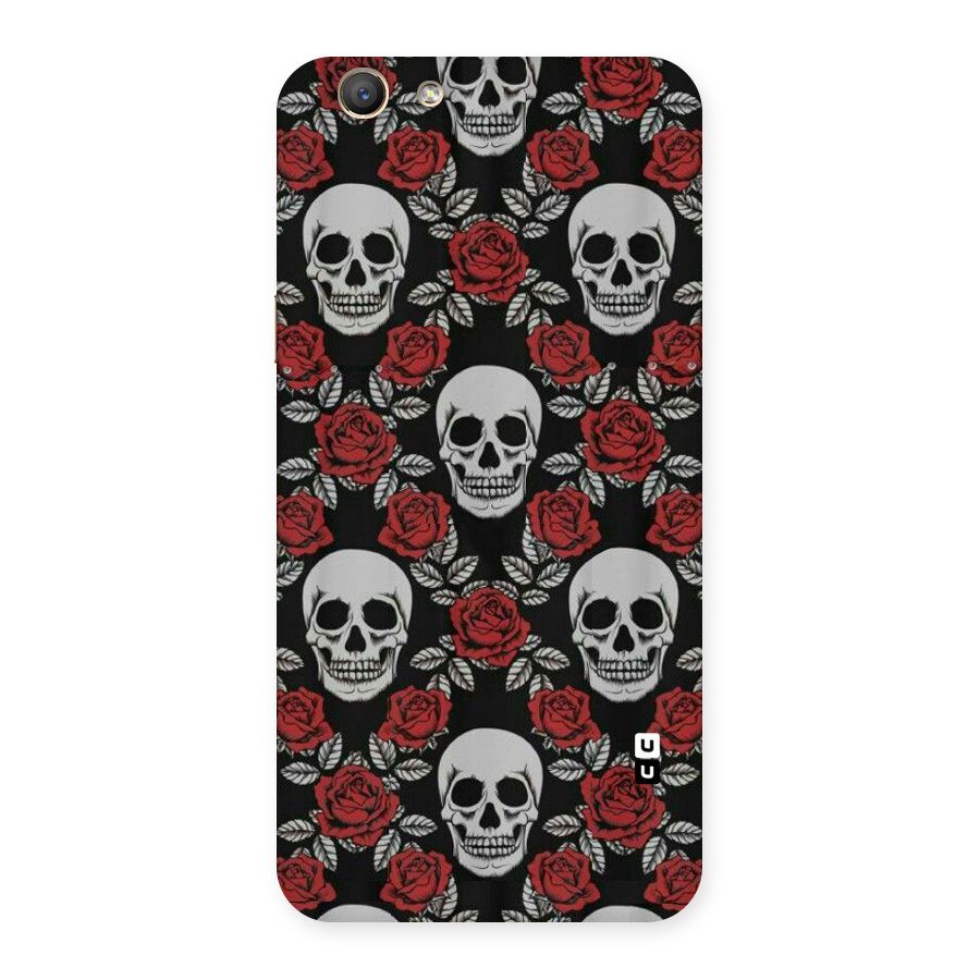 Grey Skulls Back Case for Oppo F1s
