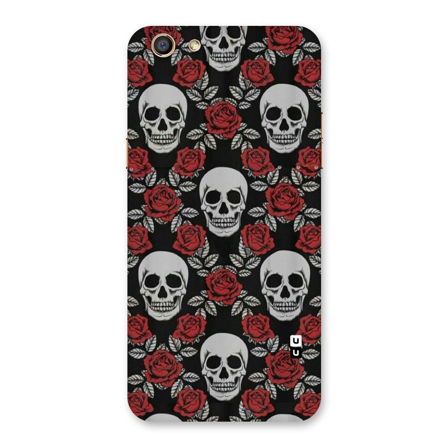 Grey Skulls Back Case for Oppo F3
