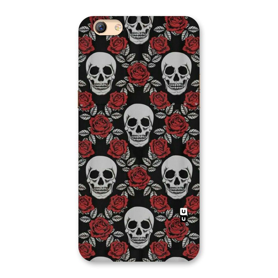 Grey Skulls Back Case for Oppo F3 Plus