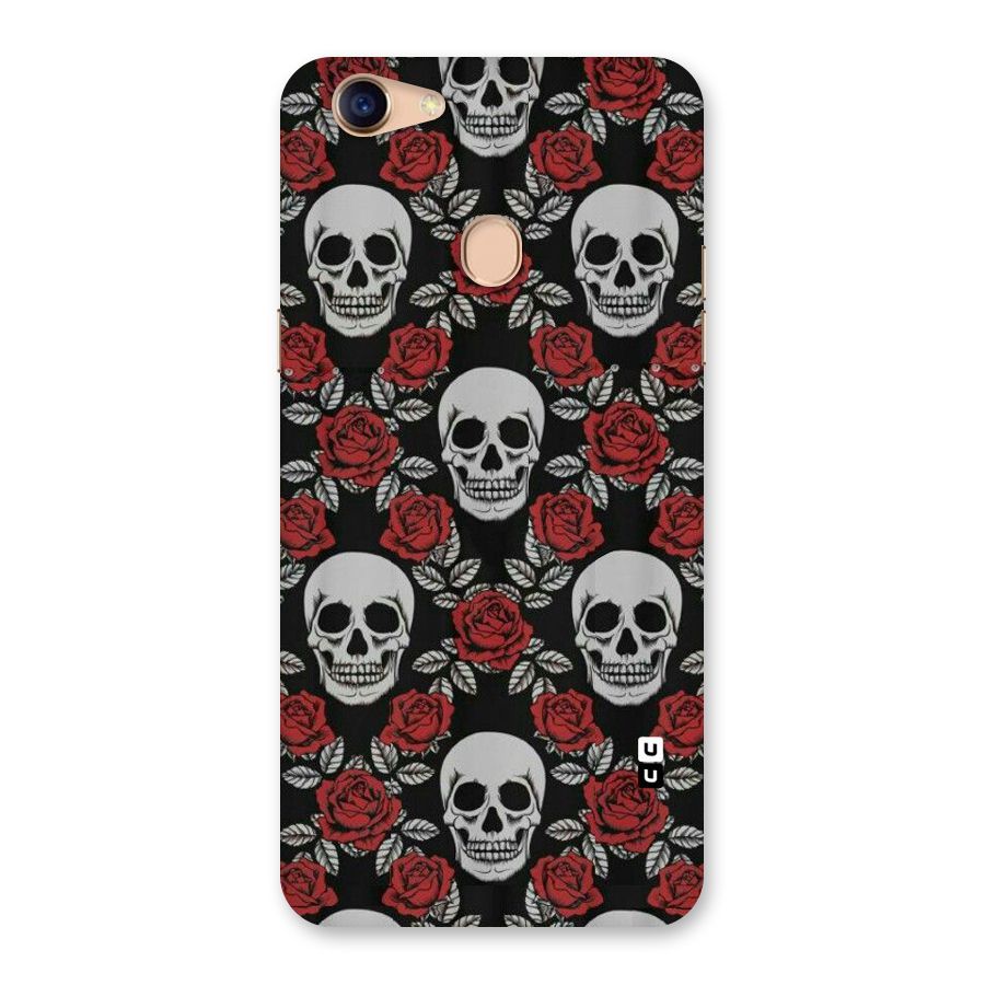 Grey Skulls Back Case for Oppo F5