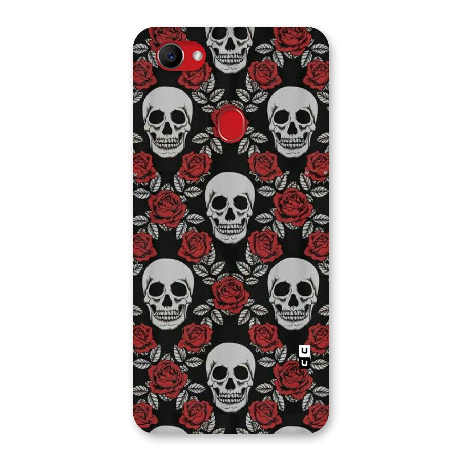Grey Skulls Back Case for Oppo F7