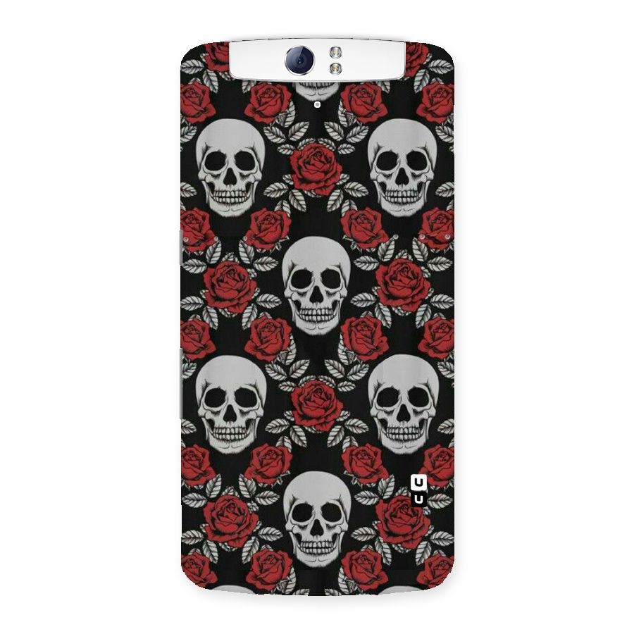 Grey Skulls Back Case for Oppo N1