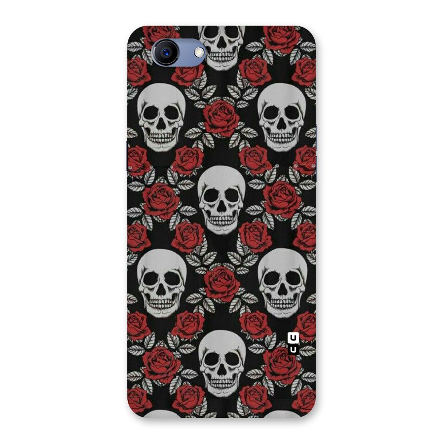 Grey Skulls Back Case for Oppo Realme 1