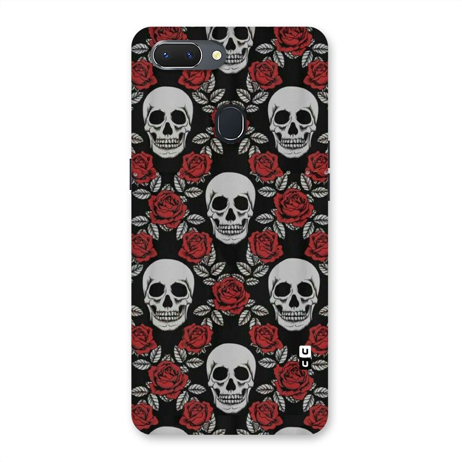 Grey Skulls Back Case for Oppo Realme 2