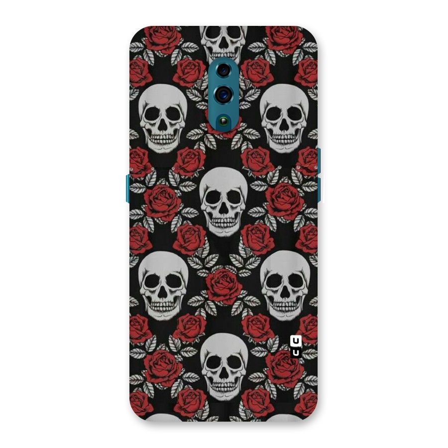 Grey Skulls Back Case for Oppo Reno
