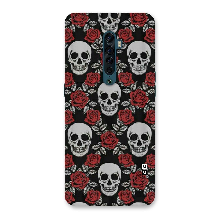 Grey Skulls Back Case for Oppo Reno2