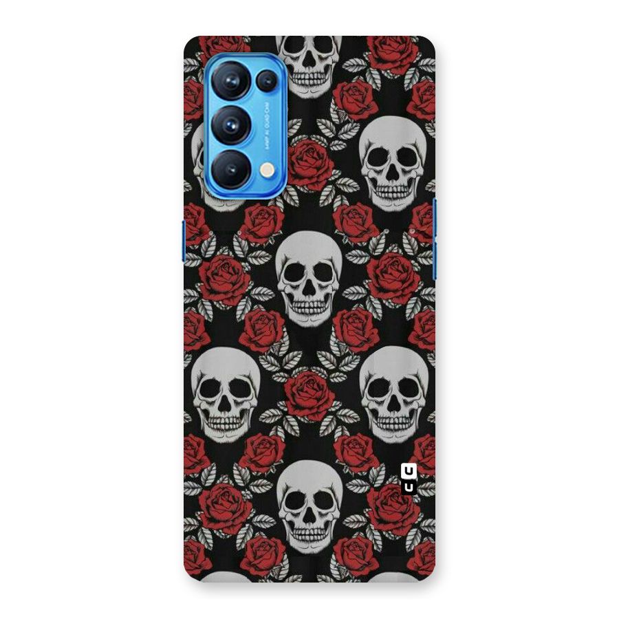 Grey Skulls Back Case for Oppo Reno5 Pro 5G