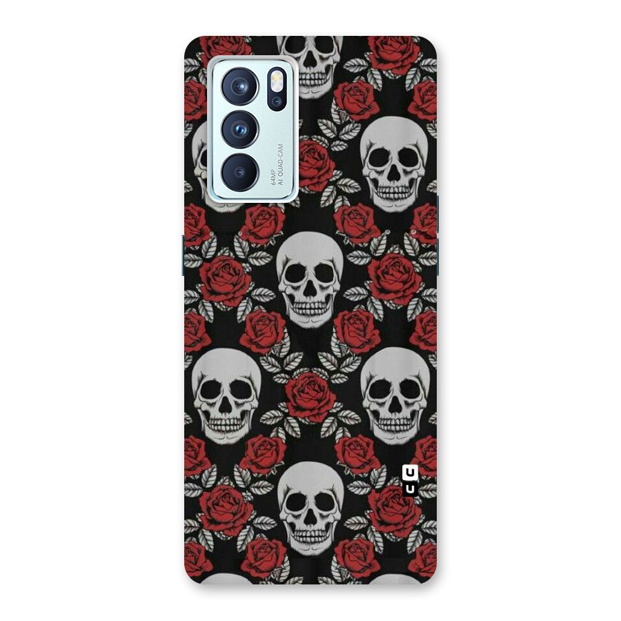 Grey Skulls Back Case for Oppo Reno6 Pro 5G