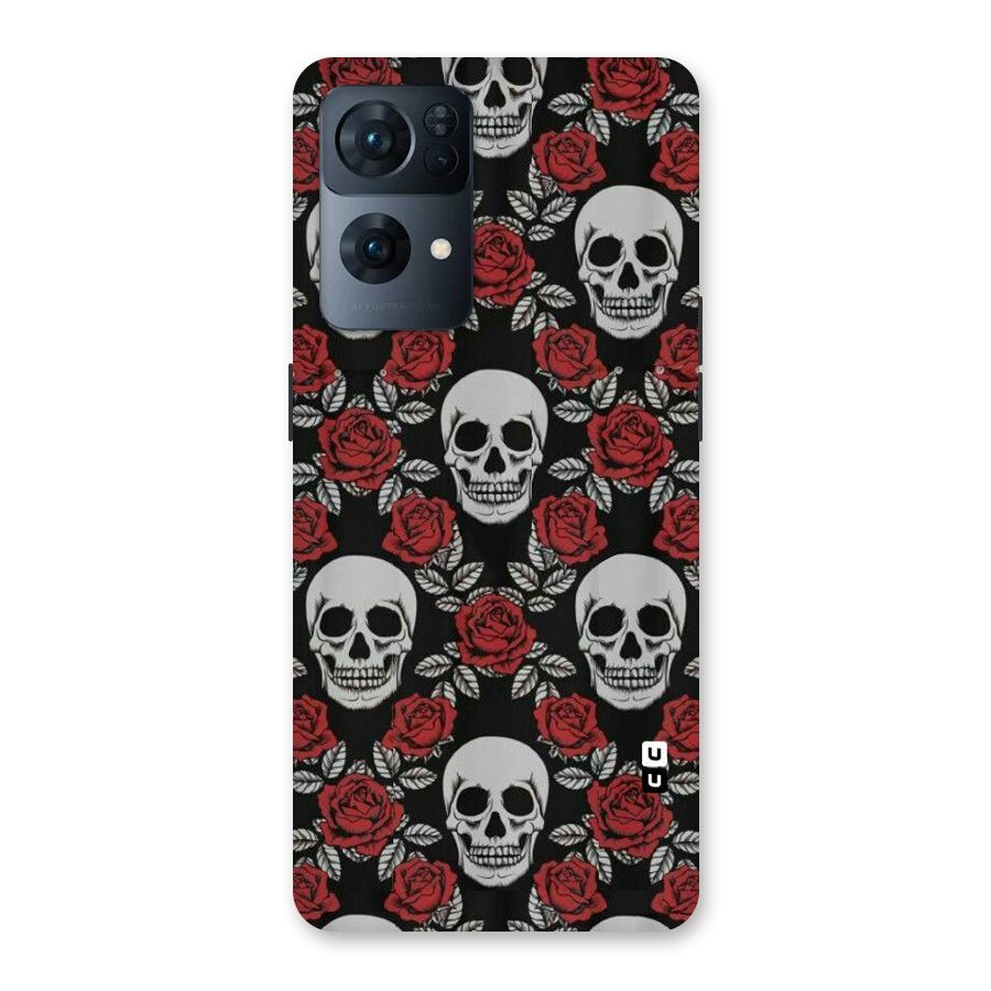 Grey Skulls Back Case for Oppo Reno7 Pro 5G